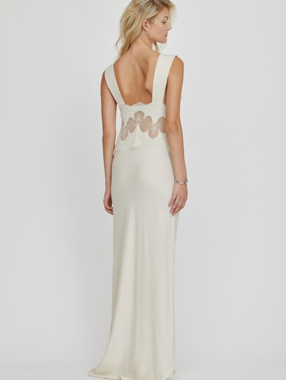 Third Form VISIONS LACE FLOOR LENGTH DRESS | Butter Cream - Picture 4 of 16